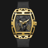 Guess Legend Black Dial Black Rubber Strap Watch For Men - GW0500G1