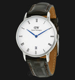 Buy Shop Daniel Wellington Dapper York Quartz White Dial Dark Brown Leather Strap Watch For Women - DW00100097 USA Online