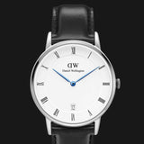 Buy Shop Daniel Wellington Dapper Sheffield White Dial Black Leather Strap Watch For Women - DW00100096 USA Online