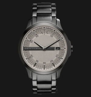Buy Shop Armani Exchange Hampton Chronograph Grey Dial Grey Steel Strap Watch For Men - AX2194 USA Online