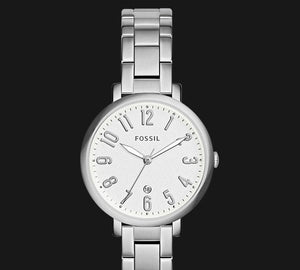 Buy Shop Fossil Jacqueline White Dial Silver Steel Strap Watch for Women - ES3969 USA Online