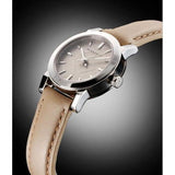 Burberry The City Beige Dial Beige Leather Strap Watch for Women - BU9207