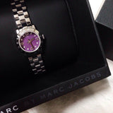 Buy Shop Marc Jacobs Amy Purple Dial Silver Steel Strap Watch for Women - MBM3228 USA Online