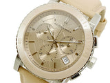 Buy Shop Burberry The City Chronograph Rose Gold Dial Beige Leather Strap Watch For Women - BU9702 USA Online