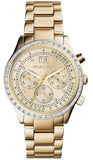 Buy Shop Michael Kors Brinkley Diamonds Gold Dial Gold Steel Strap Watch for Women - MK6187 USA Online