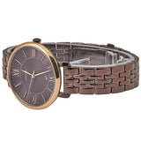 Buy Shop Fossil Jacqueline Brown Dial Brown Steel Strap Watch for Women - ES4275 USA Online