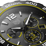 Buy Shop Tag Heuer Formula 1 Chronograph Senna Black Dial Black Leather Strap Watch for Men - CAZ101AJ.FC6487 USA Online