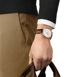 Buy Shop Tissot T Classic Tradition Chronograph White Dial Brown Leather Strap Watch For Men - T063.617.36.037.00 USA Online