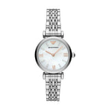 Buy Shop Emporio Armani Donna Mother of Pearl Dial Silver Steel Strap Watch For Women - AR11204 USA Online