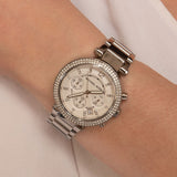 Buy Shop Michael Kors Parker Silver Dial Silver Steel Strap Watch for Women - MK5353 USA Online