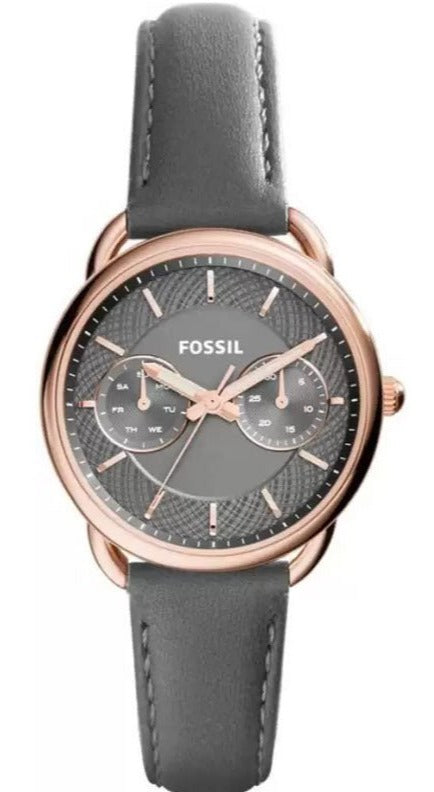 Buy Shop Fossil Tailor Grey Dial Grey Leather Strap Watch for Women - ES3913 USA Online