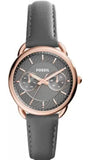 Buy Shop Fossil Tailor Grey Dial Grey Leather Strap Watch for Women - ES3913 USA Online
