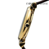 Buy Shop Emporio Armani Gianni T Bar Burgundy Dial Burgundy Leather Strap Watch For Women - AR1757 USA Online