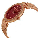Buy Shop Michael Kors Darci Red DIal Rose Gold Stainless Steel Strap Watch for Women - MK3378 USA Online
