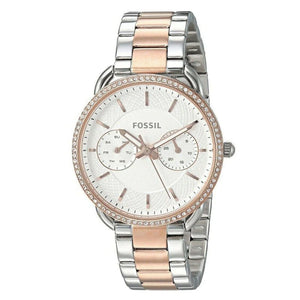 Buy Shop Fossil Tailor White Dial Two Tone Steel Strap Watch for Women - ES4396 USA Online