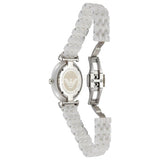 Buy Shop Emporio Armani Giannti T Bar Quartz Mother of Pearl Dial White Steel Strap Watch For Women - AR1485 USA Online