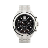 Buy Shop Guess Surge Chronograph Black Dial Silver Steel Strap Watch for Men - W1258G1 USA Online