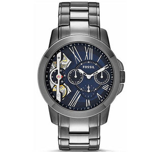 Buy Shop Fossil Grant Twist Multifunction Blue Dial Grey Steel Strap Watch for Men - ME1146 USA Online