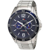 Buy Shop Tommy Hilfiger Erik Chronograph Blue Dial Silver Steel Strap Watch for Men - 1791366 USA Online