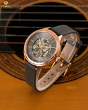 Buy Shop Fossil Suitor Mechanical Grey Dial Grey Leather Strap Watch for Women - BQ3265 USA Online