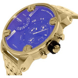 Buy Shop Diesel Mr Daddy Blue Dial Gold Steel Strap Watch For Men - DZ7347 USA Online