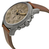 Buy Shop Fossil Grant Chronograph Brown Dial Brown Leather Strap Watch for Men - FS5214 USA Online