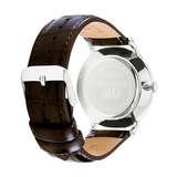 Buy Shop Daniel Wellington Dapper York Quartz White Dial Dark Brown Leather Strap Watch For Women - DW00100097 USA Online