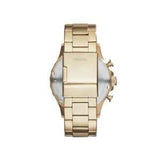 Fossil Townsman Chronograph White Dial Gold Steel Strap Watch for Men - FS5348