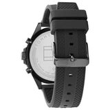 Buy Shop Tommy Hilfiger Larson Chronograph Black Dial Black Rubber Strap Watch For Men - 1791921 USA Online