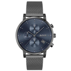 Buy Shop Hugo Boss Skymaster Chronograph Grey Dial Grey Mesh Bracelet Watch for Men - 1513934 USA Online
