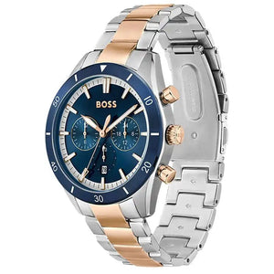 Buy Shop Hugo Boss Santiago Blue Dial Two Tone Steel Strap Watch for Men - 1513937 USA Online