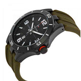 Buy Shop Tommy Hilfiger Drew Black Dial Green Rubber Strap Watch for Men - 1791065 USA Online