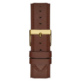 Buy Shop Guess Multifunction Chronograph Gold Dial Brown Leather Strap Watch For Men - GW0389G5 USA Online