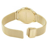 Buy Shop Calvin Klein Minimal Silver Dial Gold Mesh Bracelet Watch for Women - K3M22526 USA Online