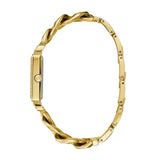Buy Shop Guess Vanity Diamonds Silver Dial Gold Steel Strap Watch for Women - W1030L2 USA Online