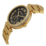 Buy Shop Michael Kors Skylar Black Dial Gold Steel Strap Watch for Women - MK5989 USA Online