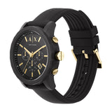 Buy Shop Armani Exchange Outerbanks Chronograph Black Dial Black Steel Strap Watch For Men - AX7105 USA Online