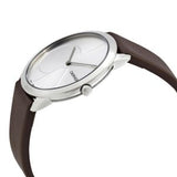 Buy Shop Calvin Klein Minimal Silver Dial Brown Leather Strap Watch for Men - K3M221G6 USA Online