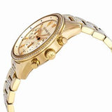 Buy Shop Michael Kors Ritz Chronograph Gold Dial Gold Steel Strap Watch For Women - MK6484 USA Online