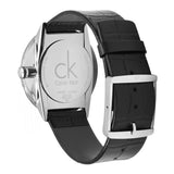 Calvin Klein Accent Black Dial Black Leather Strap Watch for Men - K2Y211C3