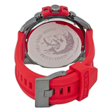 Buy Shop Diesel Mega Chief Chronograph Black Dial Red Silicone Strap Watch For Men - DZ4427 USA Online