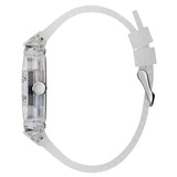 Buy Shop Guess Phoenix Polycarbonate Clear Multi-function Black Dial Clear Rubber Strap Watch for Men - GW0499G3 USA Online