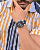 Buy Shop Fossil Grant Chronograph Blue Dial Blue Leather Strap Watch for Men - FS5373 USA Online