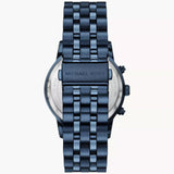 Buy Shop Michael Kors Hutton Chronograph Blue Dial Blue Steel Strap Watch For Men - MK9088 USA Online