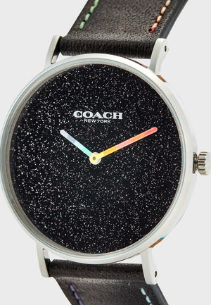Buy Shop Coach Perry Black Dial Black Leather Strap Watch for Women - 14503033 USA Online