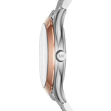 Buy Shop Fossil Jacqueline White Dial Two Tone Steel Strap Watch for Women - ES3844 USA Online