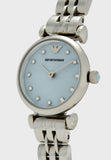 Buy Shop Emporio Armani Gianni Blue Dial Silver Steel Strap Watch For Women - AR1961 USA Online