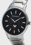 Buy Shop Emporio Armani Renato Blue Dial Silver Steel Strap Watch For Men - AR11137 USA Online