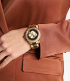 Buy Shop Michael Kors Camille Chronograph Brown Dial Two Tone Steel Strap Watch For Women - MK7269 USA Online