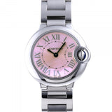 Buy Shop Cartier Ballon Bleu de Cartier Pink Dial Silver Steel Strap Watch for Women - W6920038 USA Online